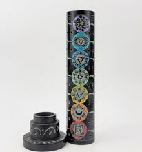 Load image into Gallery viewer, Carved Burner Tower - 7 Chakra
