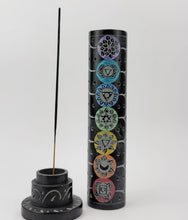 Load image into Gallery viewer, Carved Burner Tower - 7 Chakra