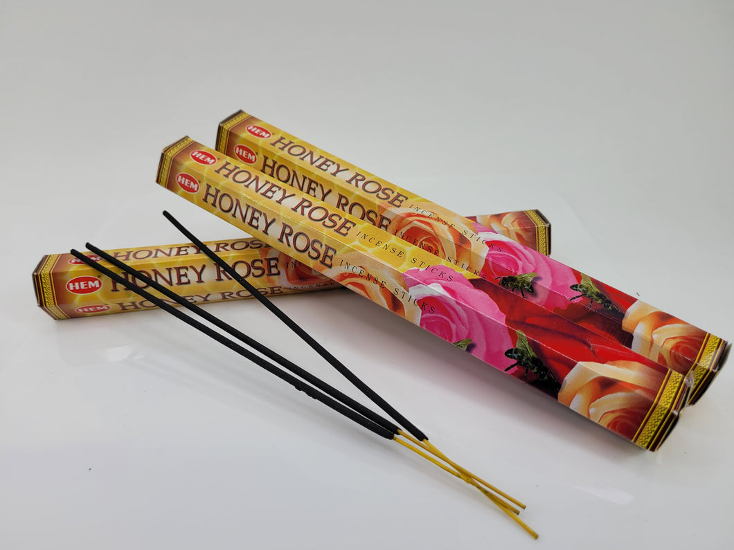 Hem Honey Rose Incense - 20 Sticks Pack