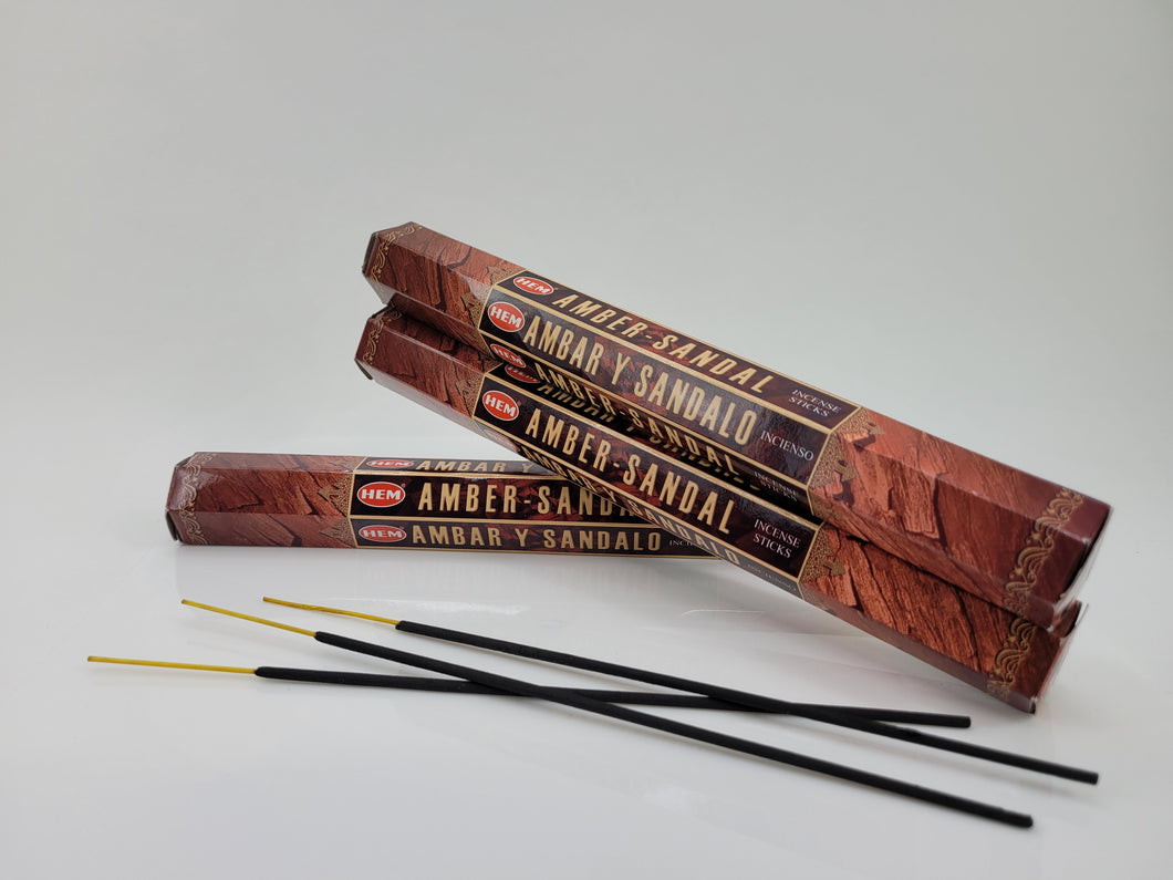 Hem: Amber Sandal Incense - 20 Sticks